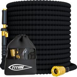 Alternative view of New Arrivals Flexible Garden Hose 100FT, Ultra Lightweight, Heavy Duty Water Hose with Brass Fittings & Jet Nozzle
