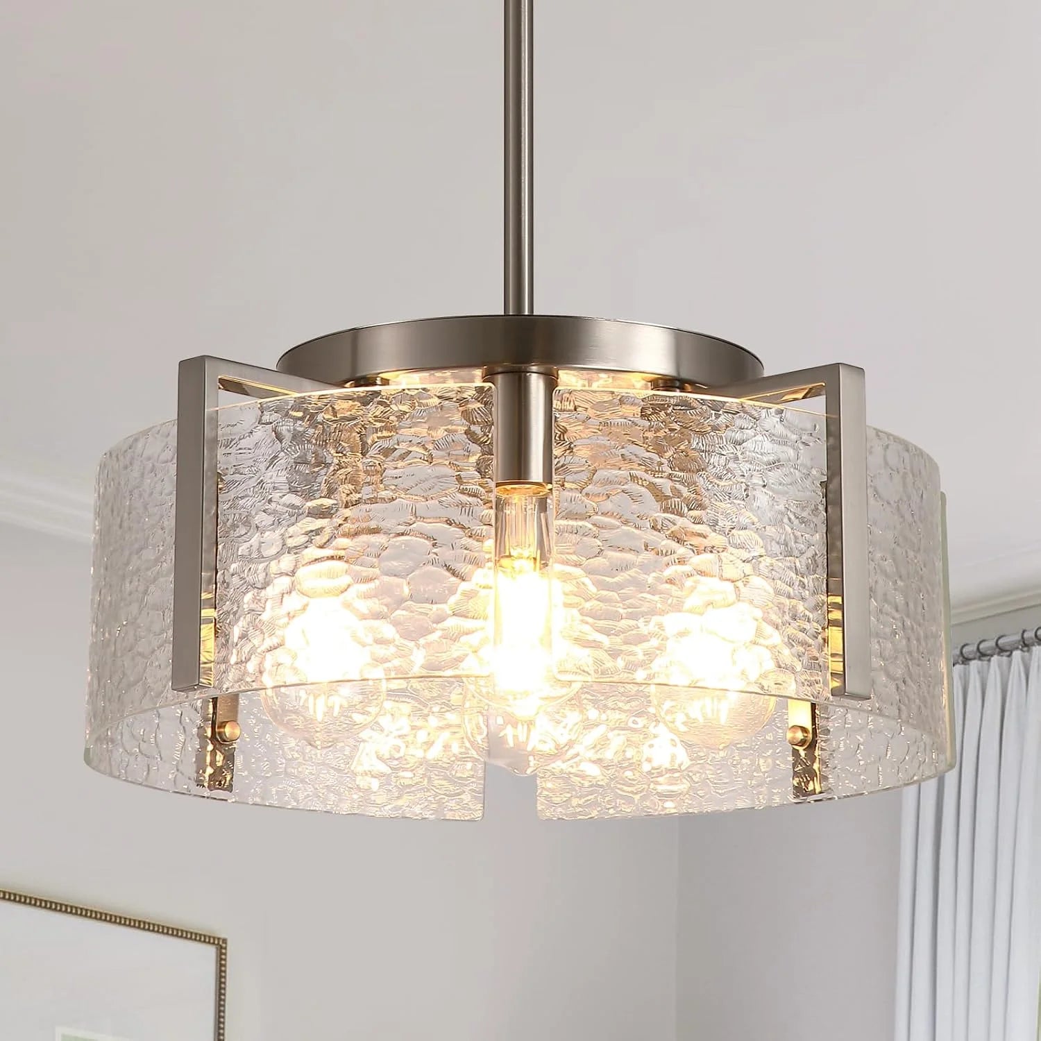 New Arrivals Chandeliers for Dining Room Light Fixture, Adjustable Glass Modern Farmhouse Chandelier for Entryway - Image 9