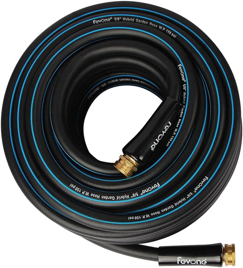 FEVONE Kink Free Garden hose 100 ft, Heavy Duty Water Hose, 5/8 ID, 600 PSI, Solid Brass 3/4 GHT Connectors for Lawn bifanuoyard - Image 3