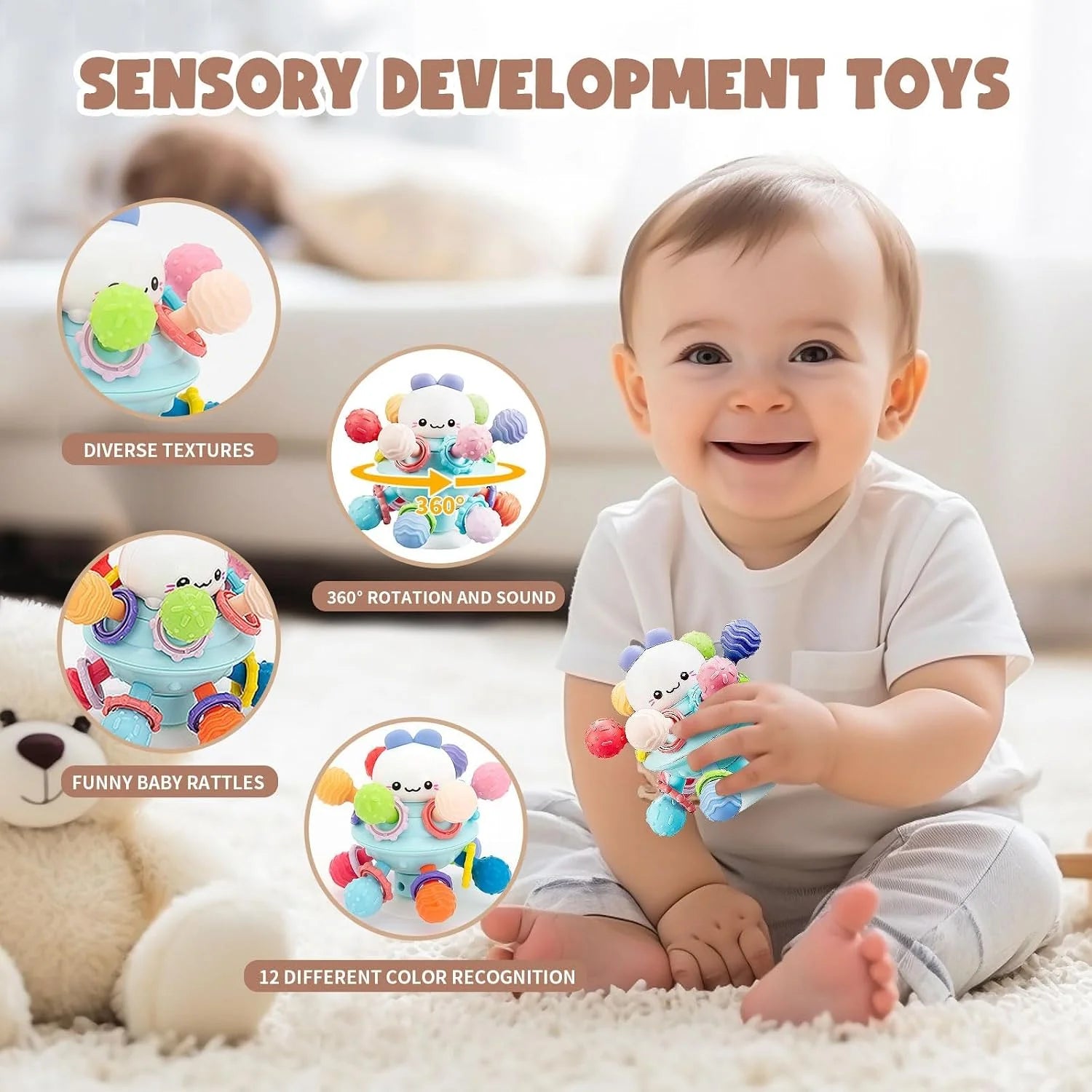 New Arrivals Baby Toys 6 to 18 Months, 8 in 1 Montessori Toy Set, Educational Learning Toy for Toddlers Babies Sensory – For Home Projects - Image 3