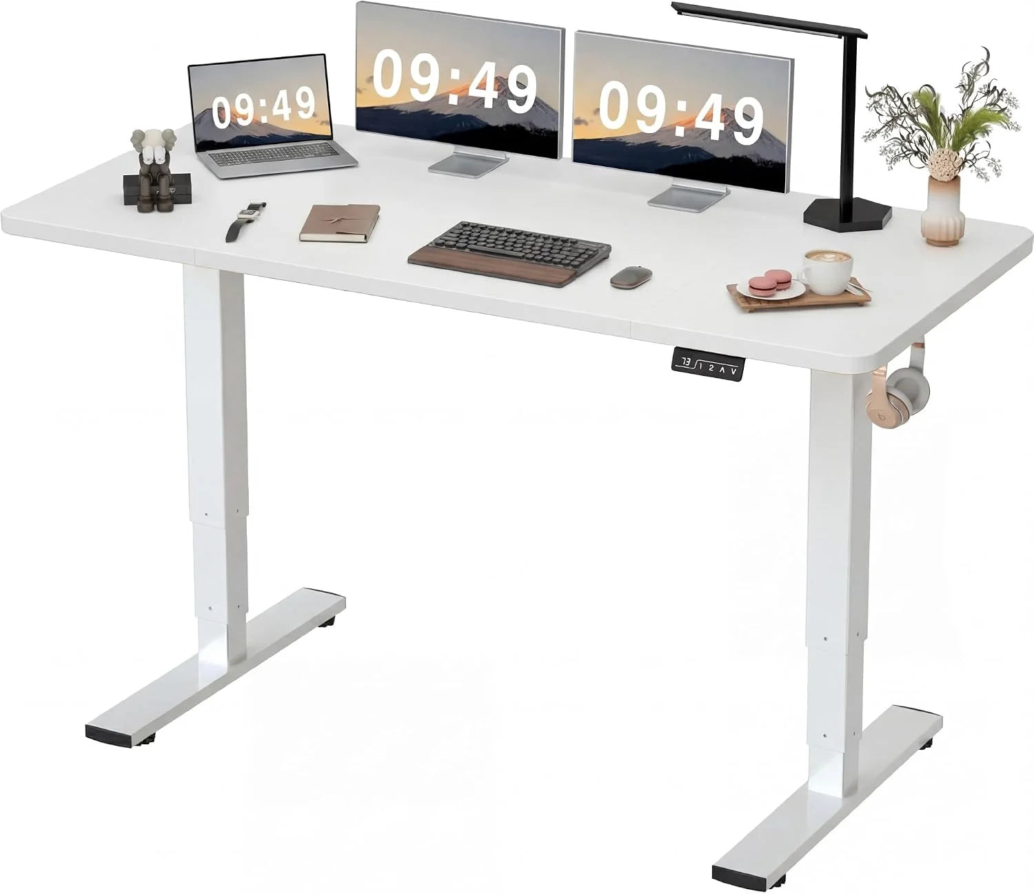 New Arrivals 55 x 24 Inches Electric Height Adjustable Standing Desk Large Sit Stand Up Desk Home Office Computer Desk Memory - Image 18