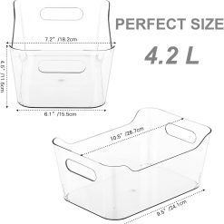 Alternative view of Plastic Storage Bins, Multi-Use Organizer Bins, Pantry Organizer, Clear Storage Containers for Home