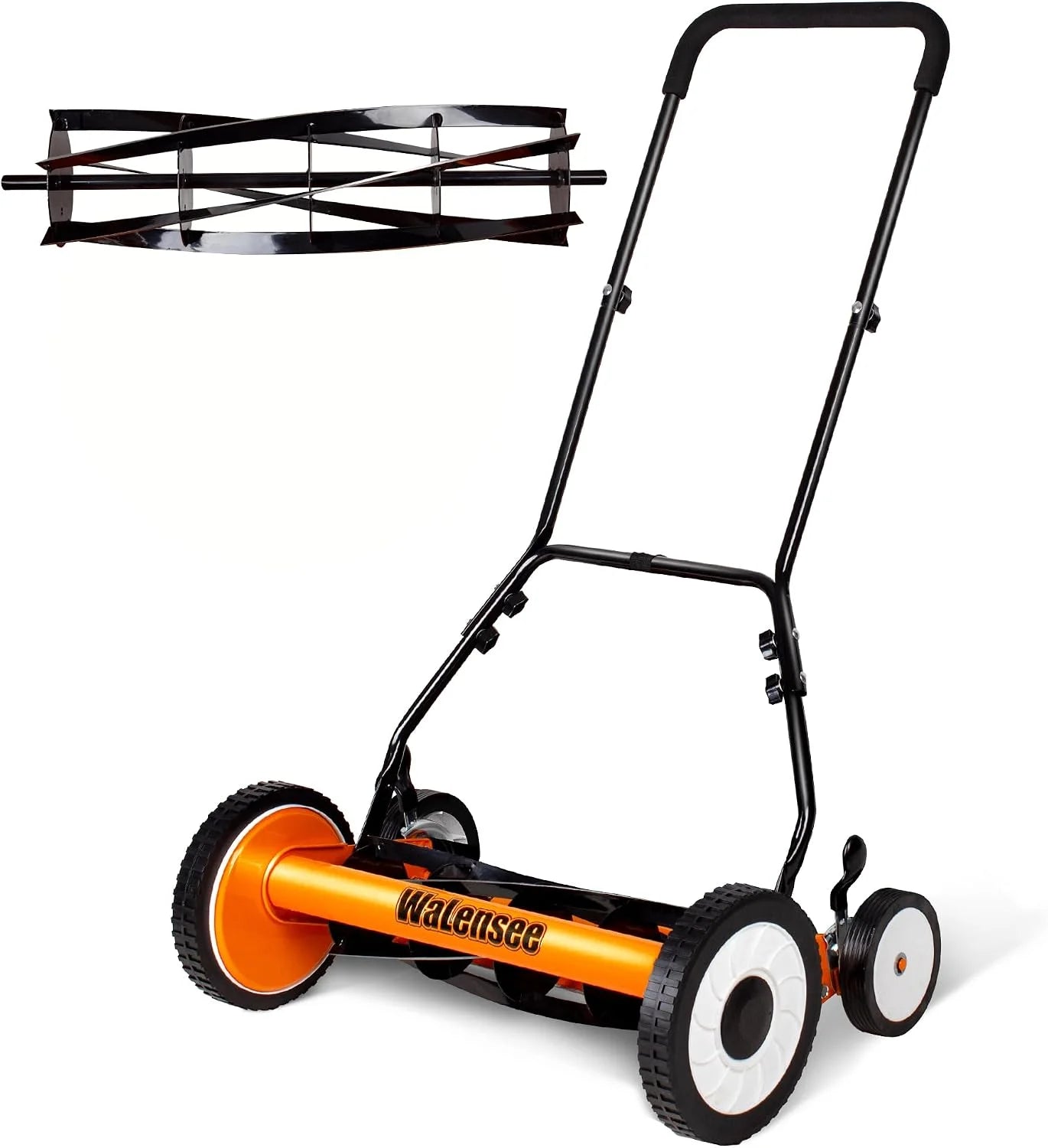 New Arrivals 18-Inch Manual Lawn Mower, 5-Blade Push Reel, 9 Heights – For Lawn Care