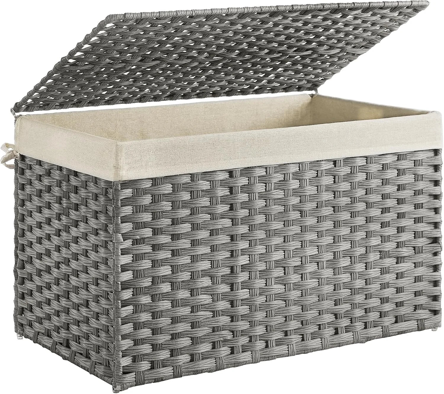 Storage Basket with Lid, 9.2 Gallon (35L), Foldable, Blanket Storage Bin with Handles - Image 11
