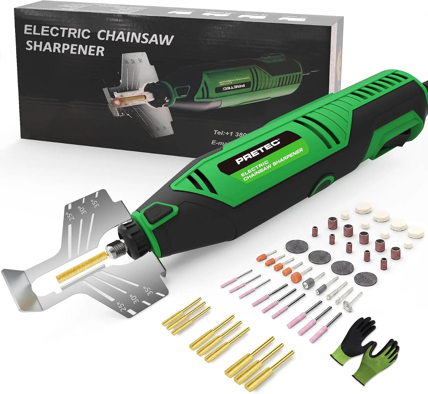New Arrivals Electric Chainsaw Sharpener Kit " Chain Saw Sharpener Tool, Rotary Tool Kit - Image 2