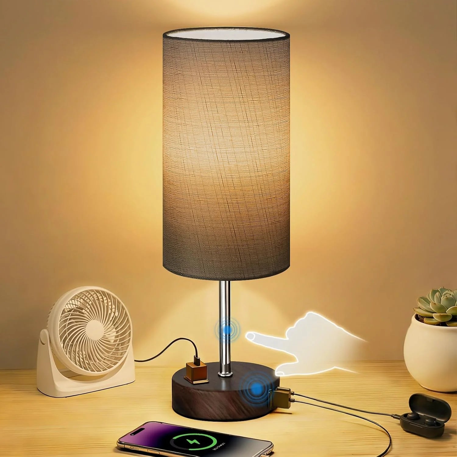 Fitfull 2-Pack Table Lamps, Dimmable bifanuoyard - Image 6
