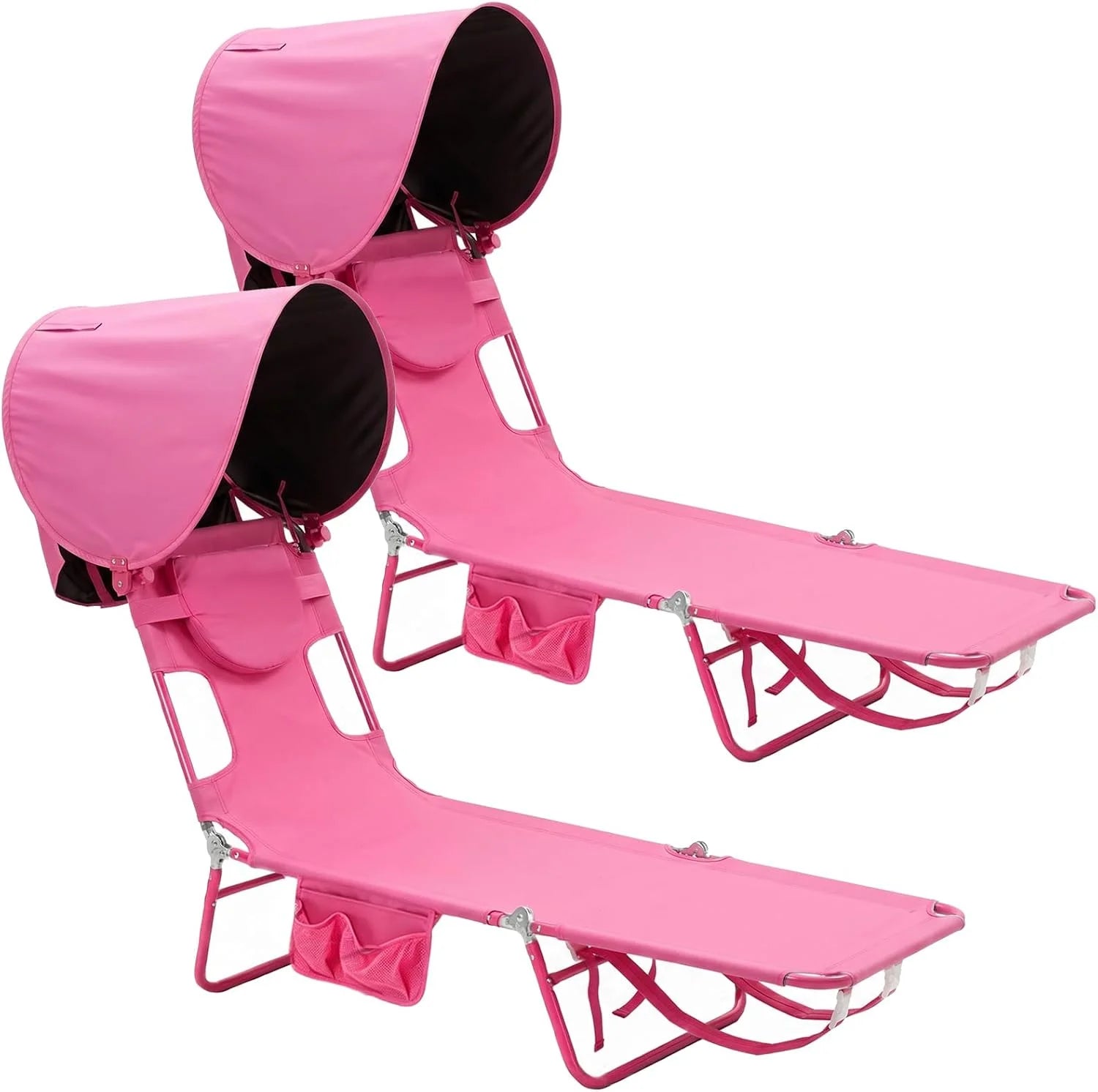 New Arrivals Beach Lounge Chair, Reclining Beach Chairs Lay Flat, Folding Camping Chairs Portable Camp Cot with Backpack - Image 14
