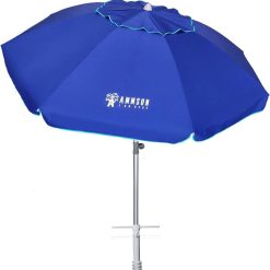 Alternative view of New Arrivals AMMSUN 7ft Heavy Duty High Wind Beach Umbrella with Sand Anchor Vent Tilt UPF 50+ Sun Protection