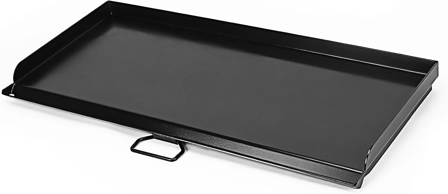 25 x 16 Pre-Seasoned Nonstick Cast Iron Griddle for Gas & Charcoal Grills, Universal Flat Top with Grease Groove - Image 13