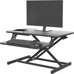 Alternative view of VIVO Black 32 inch Stand Up Desk Riser, DESK-V000S, Height Adjustable bifanuoyard