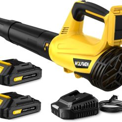 New Arrivals Blower, Electric Cordless Leaf Blower with 2 Batteries and Charger, 2 Speed Mode