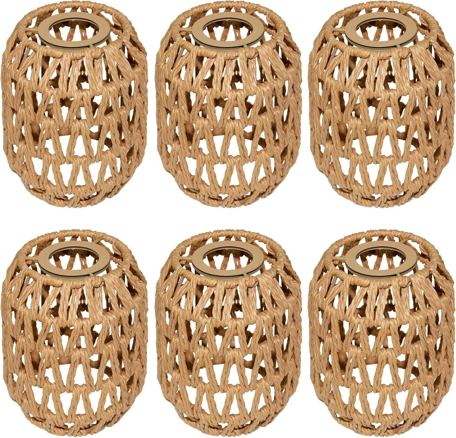 LUCORUSC Hanging Light Lamp Shades Boho Rattan Lamp Shades bifanuoyard - Image 9