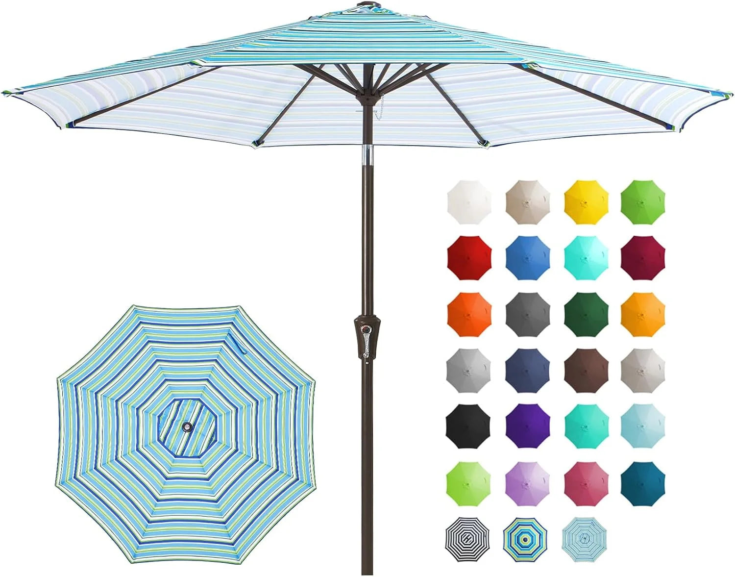 New Arrivals 9FT Outdoor Patio Umbrella, Market Umbrella, Beige - Image 15