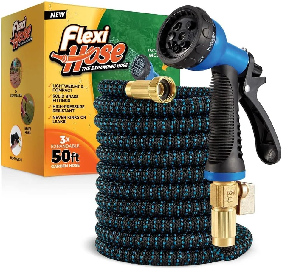 New Arrivals Hose Expandable Garden Hose with 8 Function Nozzle, 100FT, Lightweight Retractable Garden Hose - Image 3