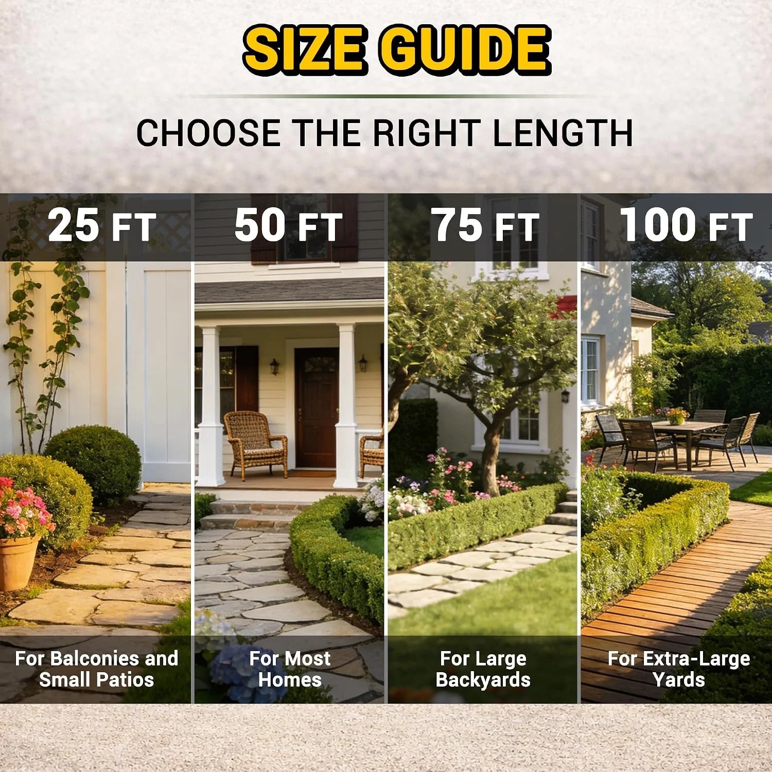 New Arrivals Garden Hose 100 ft, Heavy Duty 100ft Non-Expandable Long Water Hose, 1/2 id x 100 Feet - Image 3