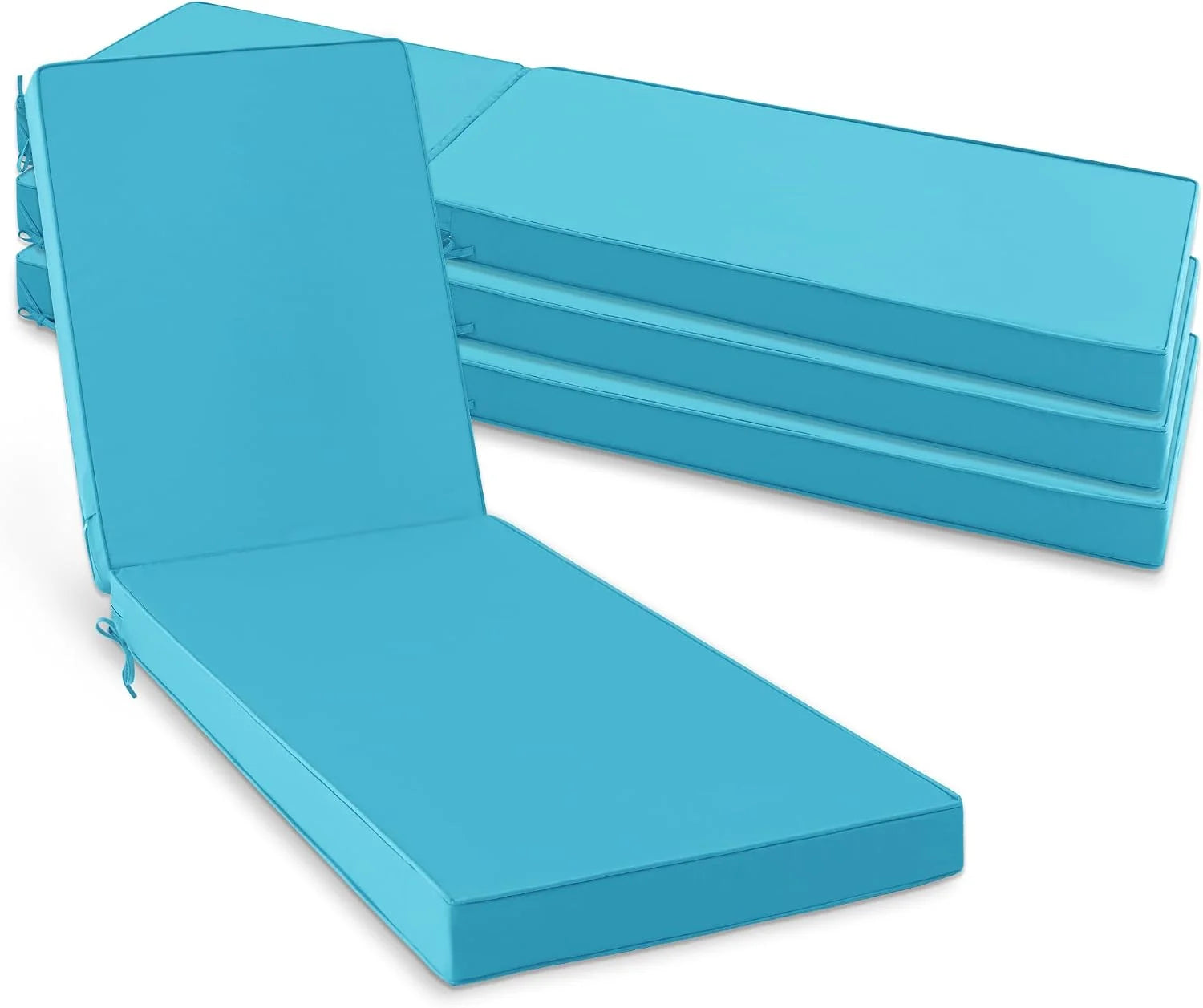 New Arrivals Chaise Lounge Cushions Outdoor Set of 2, Waterproof and Fade Resistant Sun Lounger Replacement Cushion - Image 3