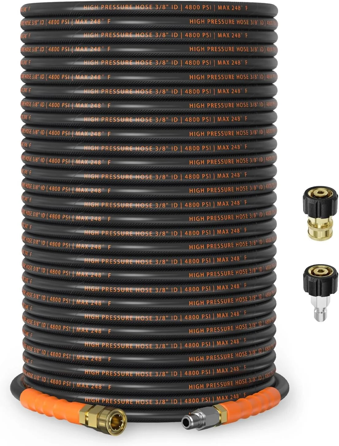 New Arrivals 3/8 ID Pressure Washer Hose 50 ft, 4800 PSI Steel-Braided & Durable, Power Washer Hose with Swivel Quick - Image 8