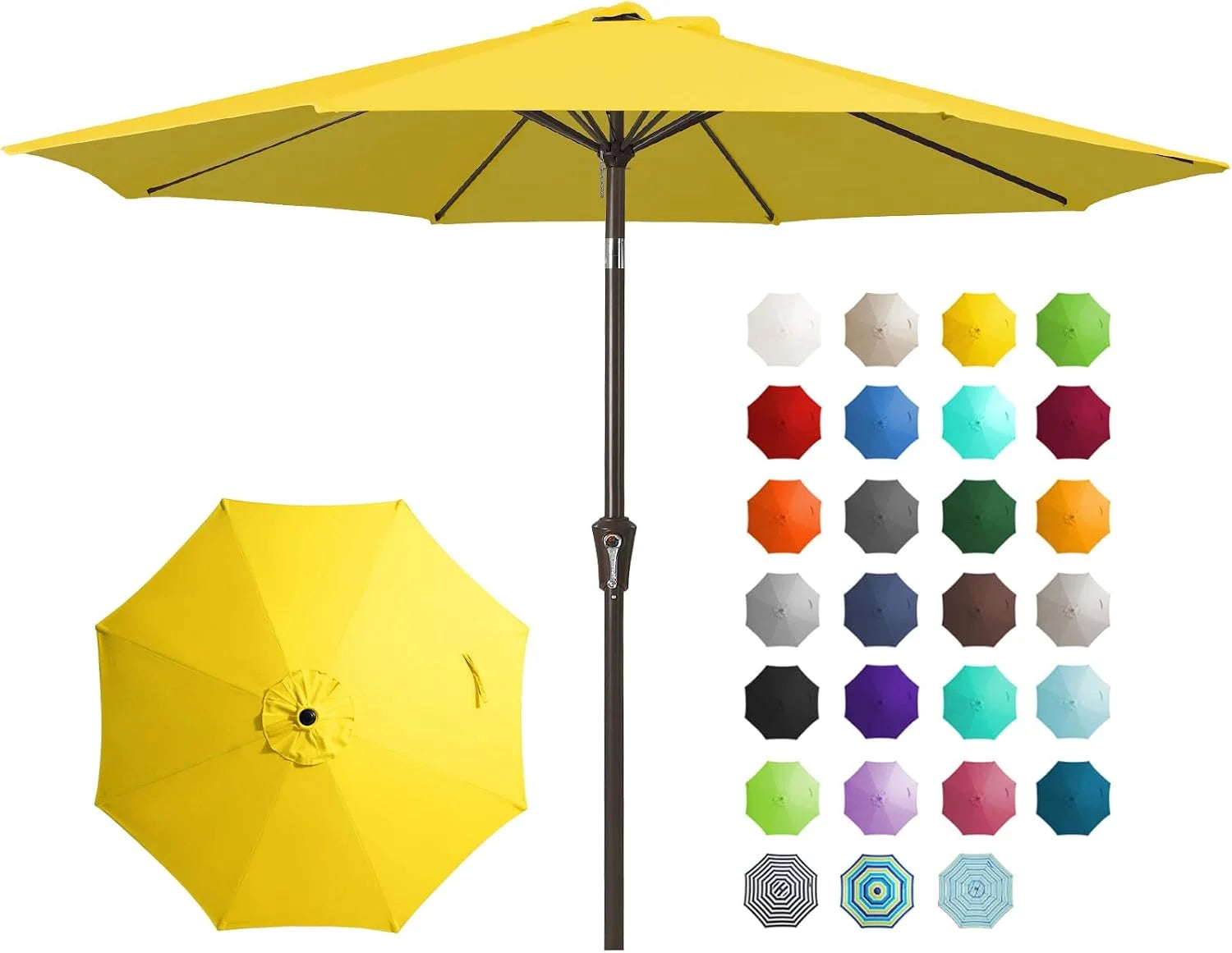 New Arrivals 9FT Outdoor Patio Umbrella, Market Umbrella, Beige - Image 8