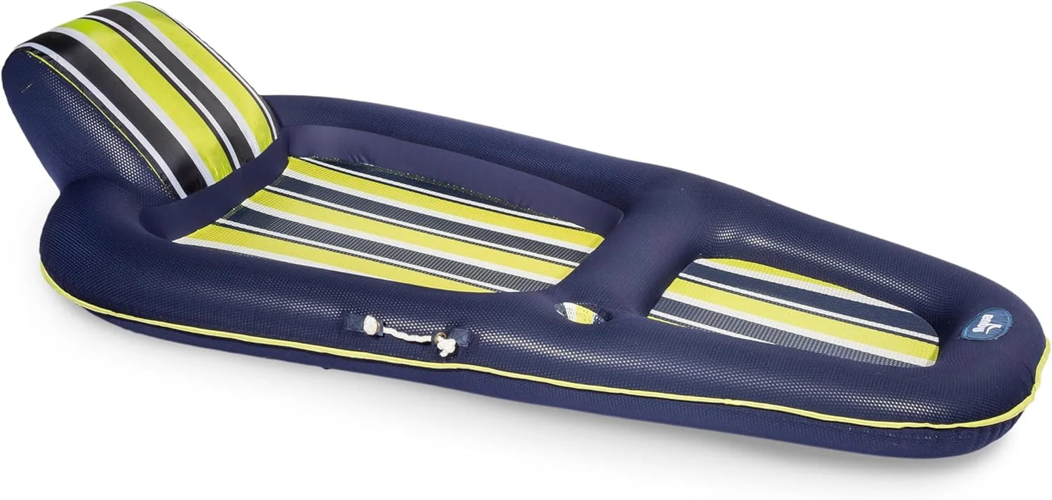 Aqua Luxury Water Pool Lounge, Extra Large, Inflatable Pool Floats for Adults with Headrest bifanuoyard - Image 4