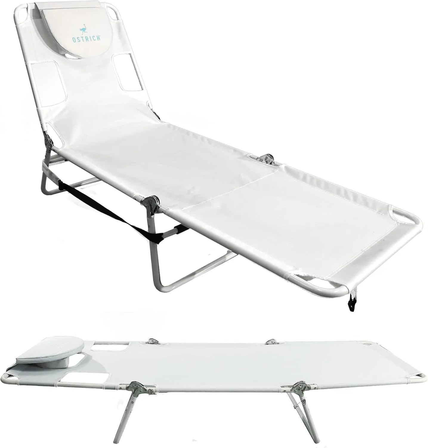 Ladies Comfort Lounger with Chest Support, Foldable and Portable Reclining Outdoor Patio Beach Lawn Camping - Image 2
