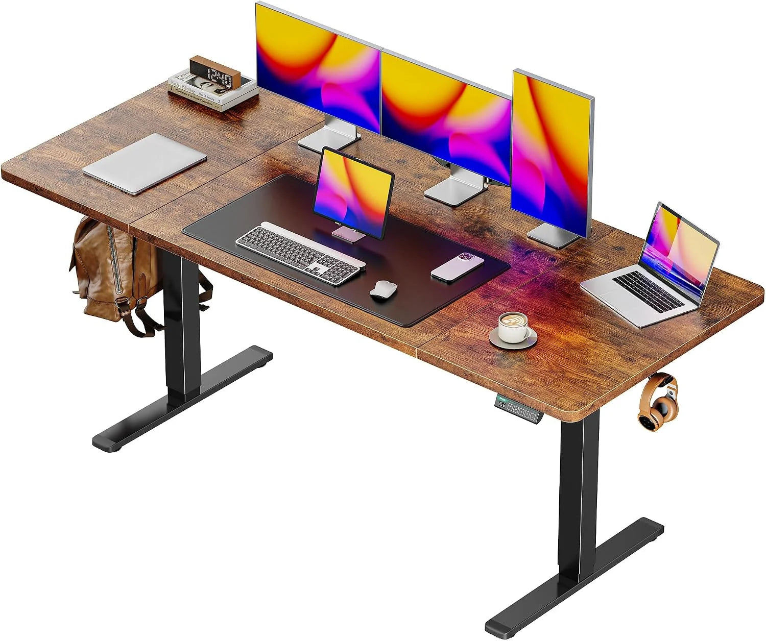 New Arrivals 55 x 28 Large Electric Standing Desk, Height Adjustable Computer Desk, 27.6 Deep Desktop - Image 10