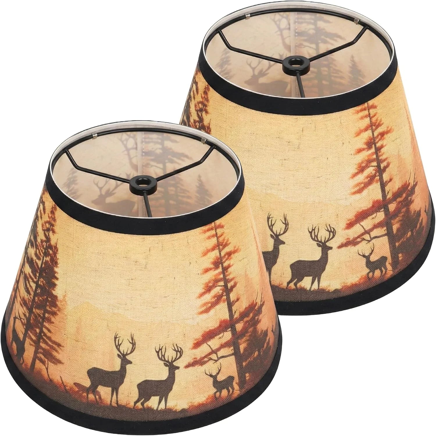 Rustic Deer Printed Empire Lamp Shades Set of 2 bifanuoyard - Image 6