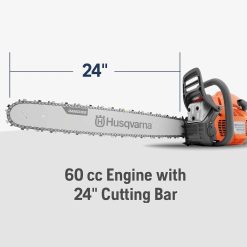 460 Rancher Gas Powered Chainsaw, 60.3-cc 3.6-HP, 2-Cycle X-Torq Engine, 24 Inch Chainsaw with Automatic Adjustable Oil Pump