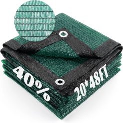 New Arrivals Area Sun Shade Cloth with Grommets for Garden, 55% 6.5x10ft, Black