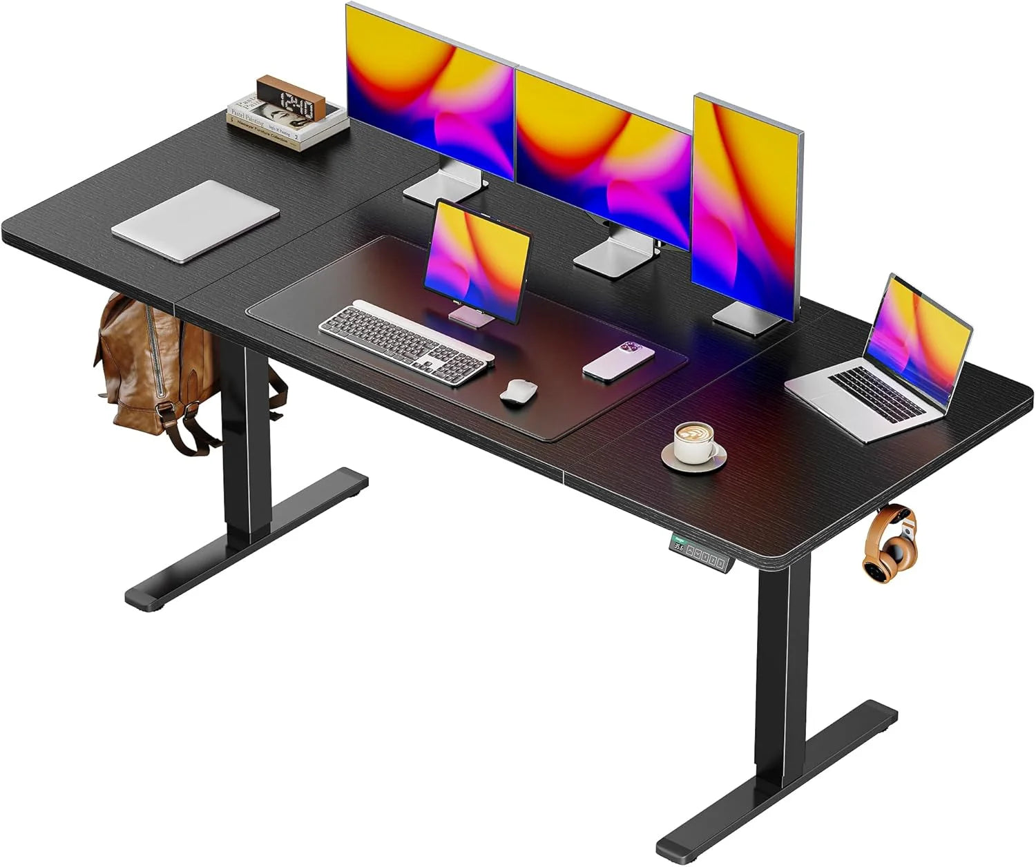 New Arrivals 55 x 28 Large Electric Standing Desk, Height Adjustable Computer Desk, 27.6 Deep Desktop - Image 14