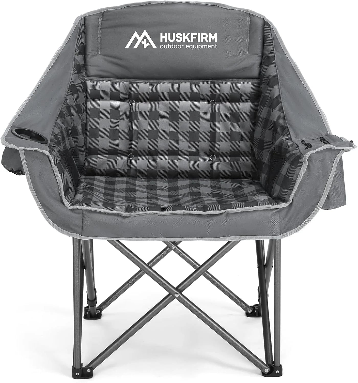 2 Pack Camping Chairs Oversized Padded Camping Chair Heavy-Duty Foldable Camping Chairs with Cup Holder - Image 3