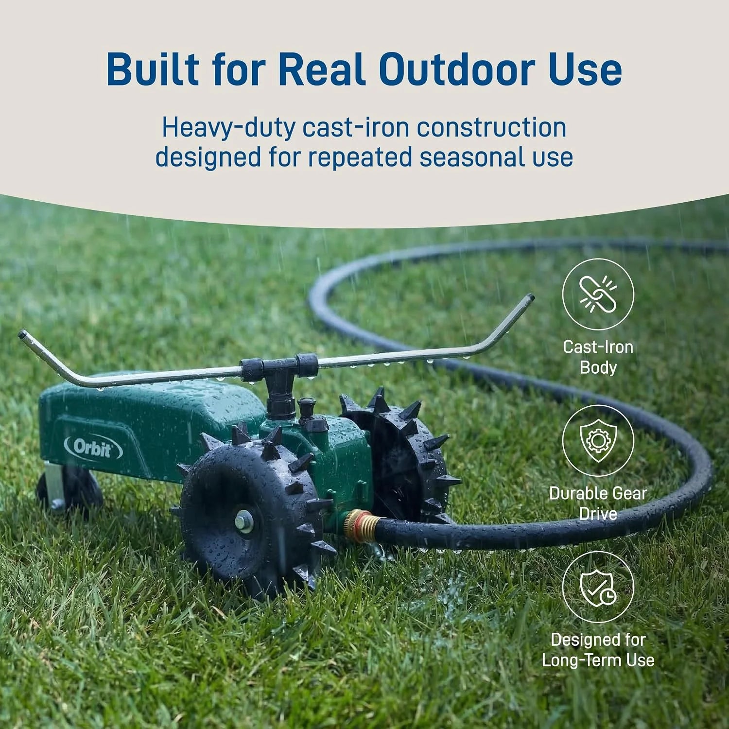 Orbit Traveling Tractor Water Sprinkler, Self-Propelled Traveling Sprinkler for Wide Lawn Coverage bifanuoyard - Image 7