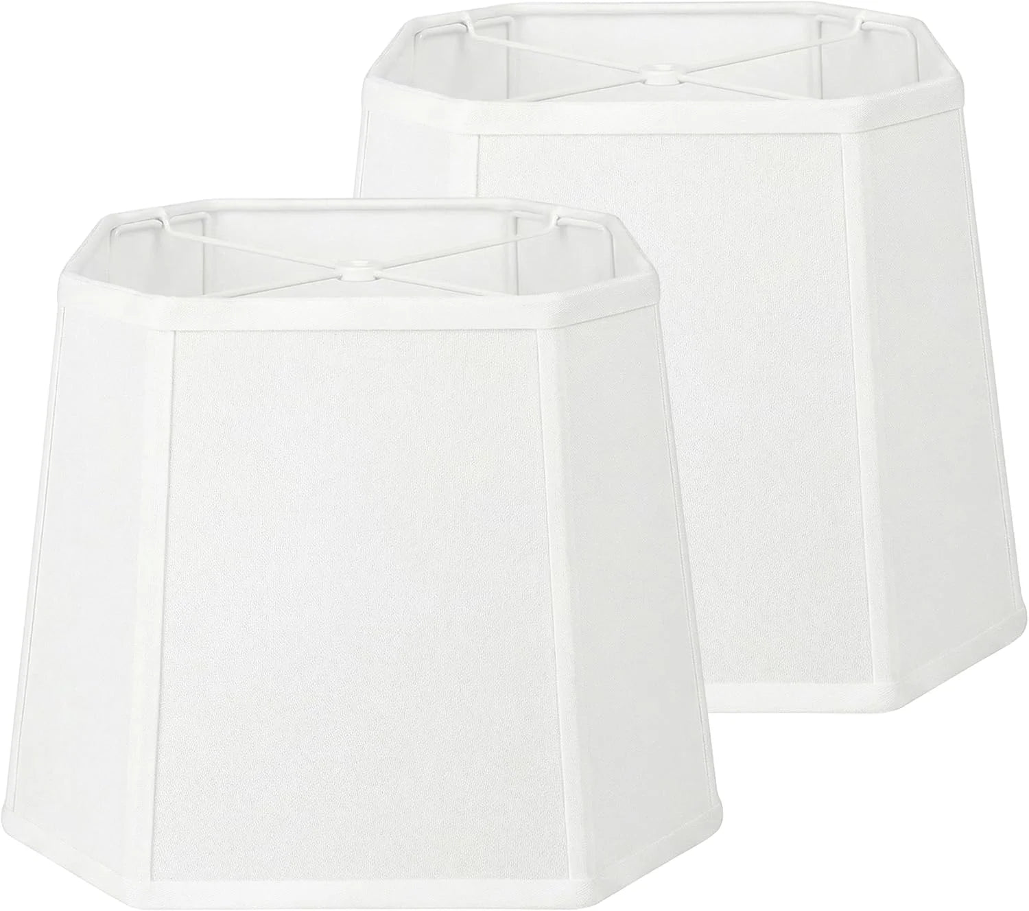Natural Linen Square Cut Corner Lamp Shades Set of 2 bifanuoyard - Image 2