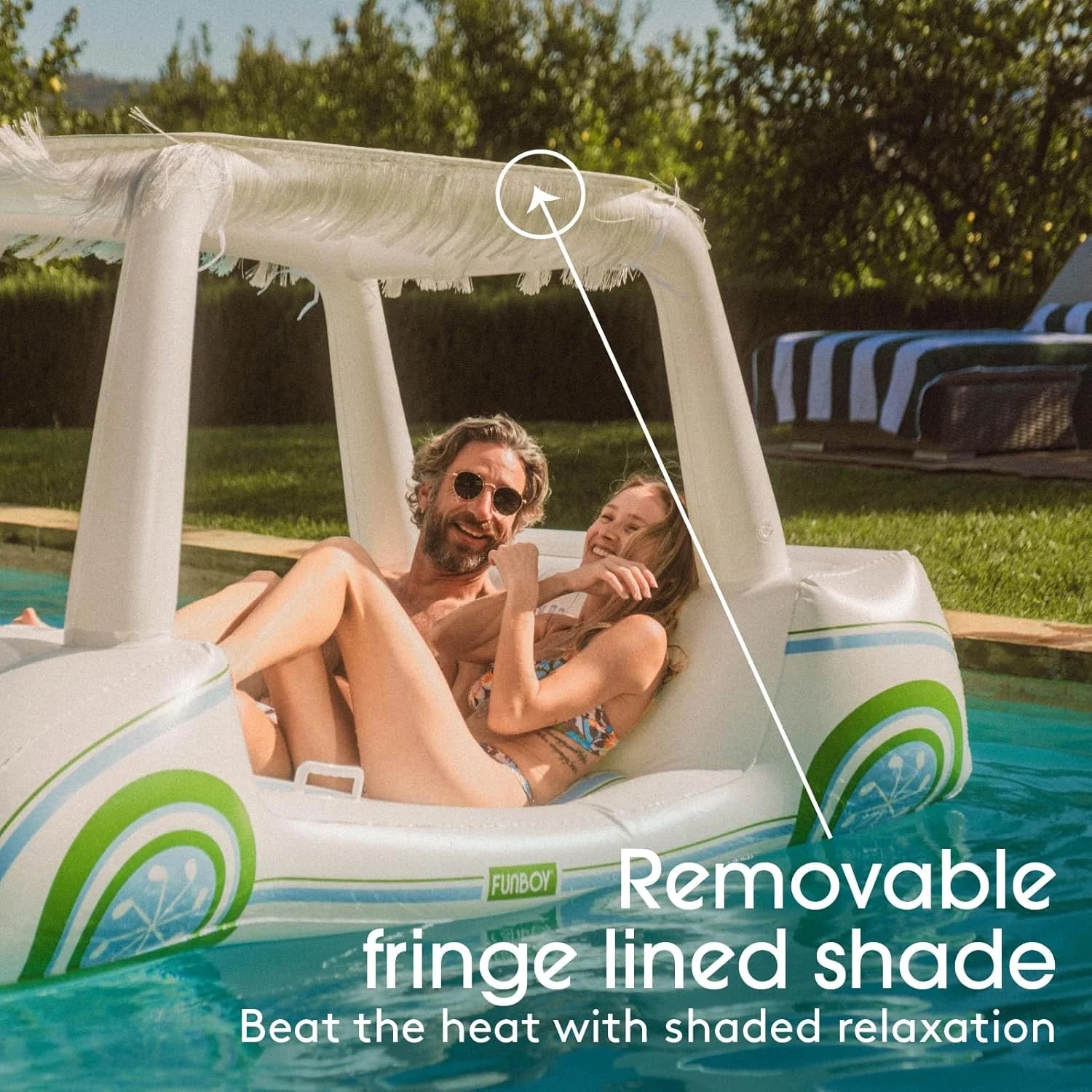 New Arrivals Giant Inflatable Luxury Golf Cart Pool Float, Two Cup Holders - Image 6