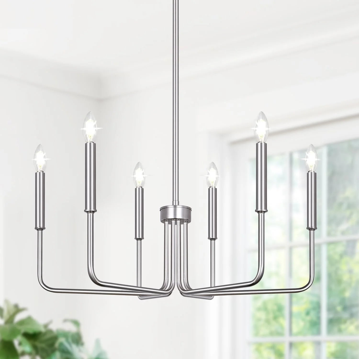 6-Light Farmhouse Chandelier for Dining Room Lighting Fixtures Hanging bifanuoyard - Image 4