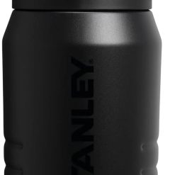 IceFlow 2.0 Flip Straw Jug with Handle 64 oz, Twist On Lid and Flip Up Straw, Black 2.0