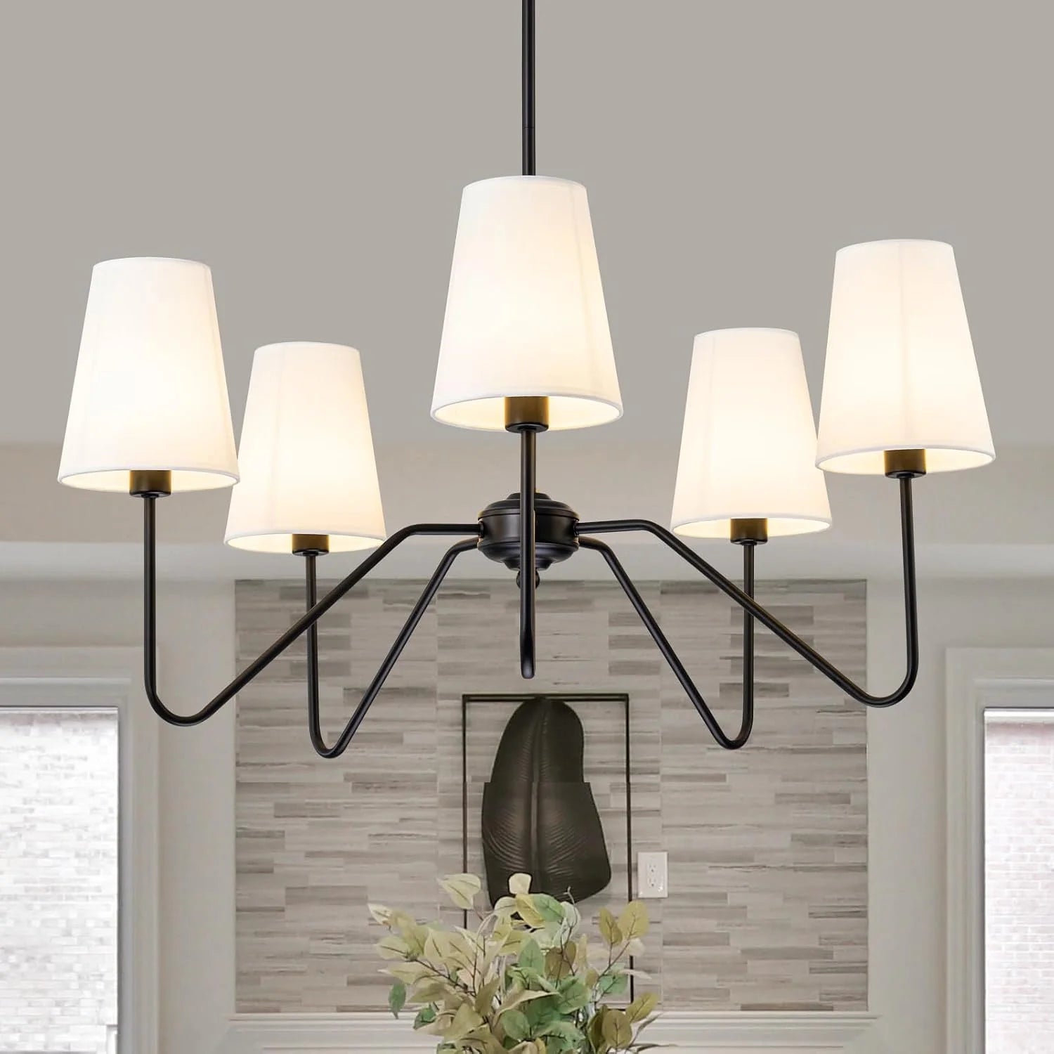 New Arrivals 5-Light Modern Chandeliers, 30 Black Farmhouse Light Fixture - Image 3