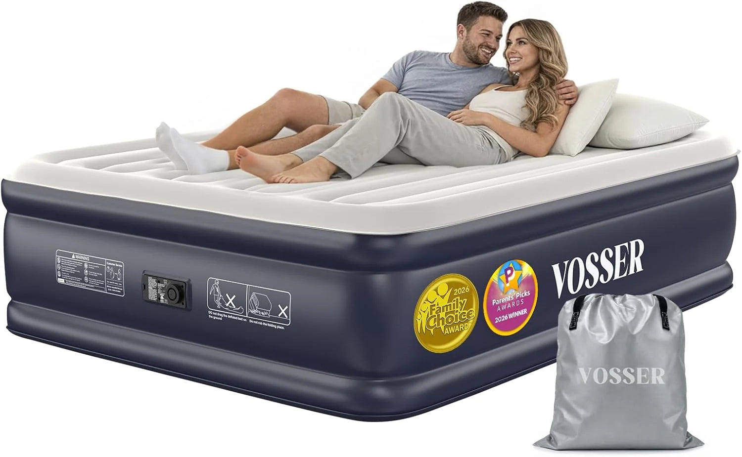 New Arrivals Air Mattress Queen with Built-in Pump, 18 Raised Inflatable Blow Up Mattress, Upgraded Heavy Duty Portable Air - Image 3