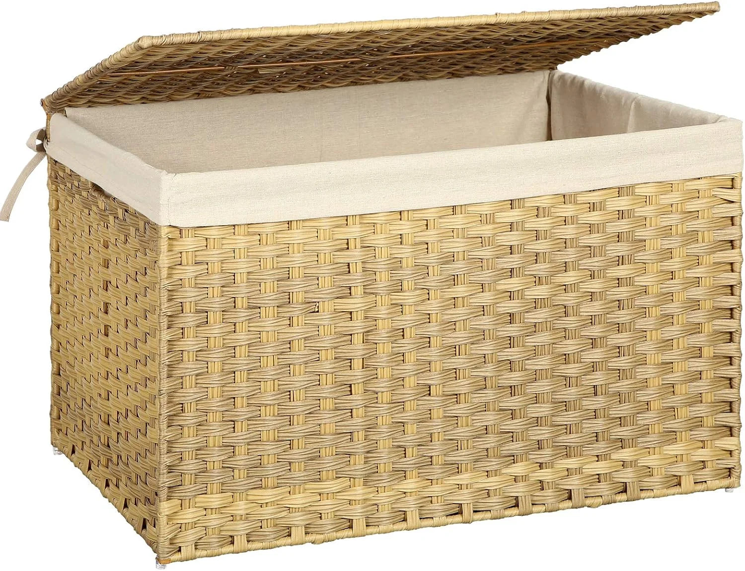 Storage Basket with Lid, 9.2 Gallon (35L), Foldable, Blanket Storage Bin with Handles - Image 10