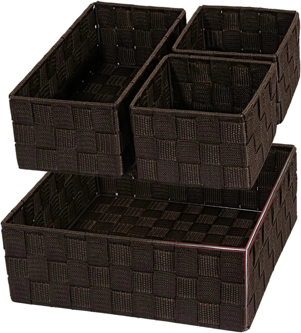 Woven Storage Baskets for Organizing 6 Pack, Large&Small Storage Cube Bins Set for Bathroom, Storage Boxes bifanuoyard