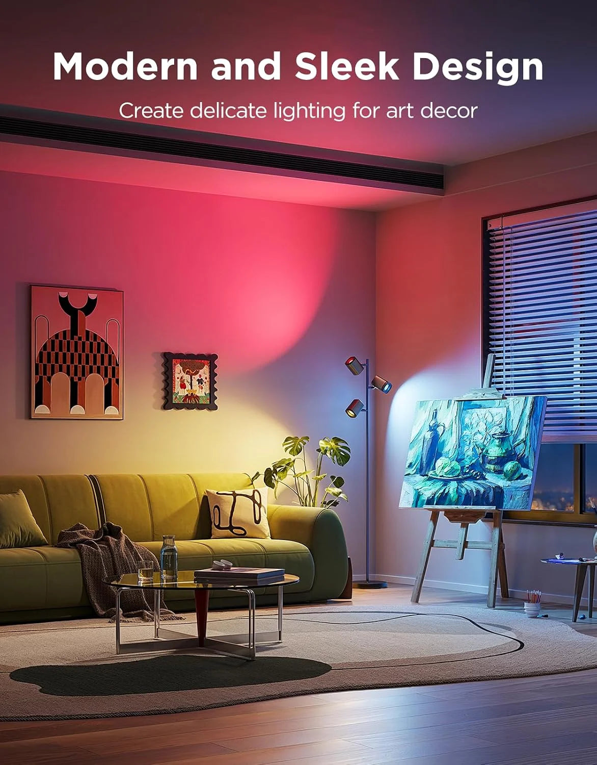 New Arrivals Tree Floor Lamp with 3 Rotatable Lights - Image 7