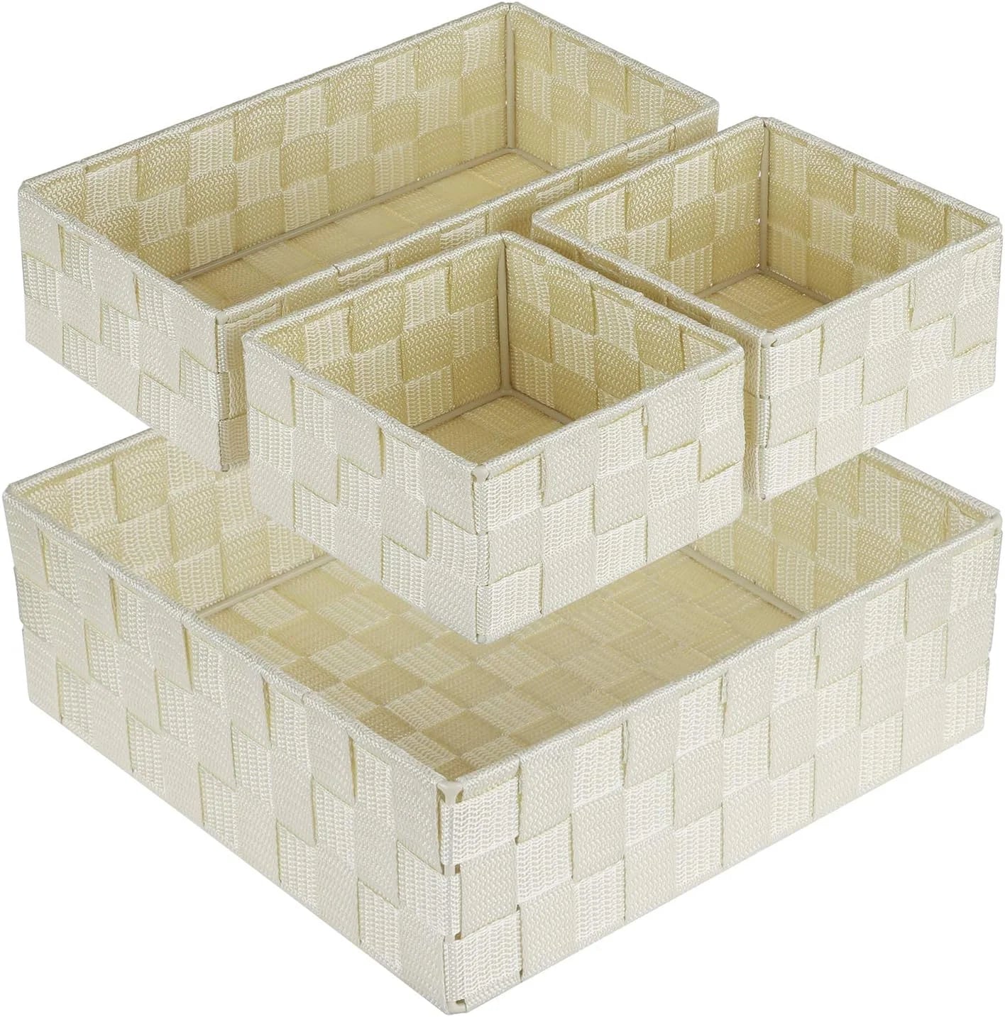 Woven Storage Baskets for Organizing 6 Pack, Large&Small Storage Cube Bins Set for Bathroom, Storage Boxes bifanuoyard - Image 6