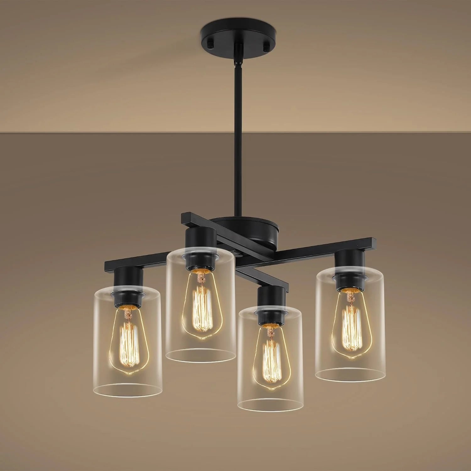 New Arrivals 4-Light Modern Farmhouse Black Chandelier - Image 8