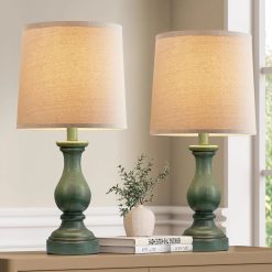Alternative view of New Arrivals Farmhouse Table Lamps Set of 2, Rustic Lamp for Bedroom Living Room