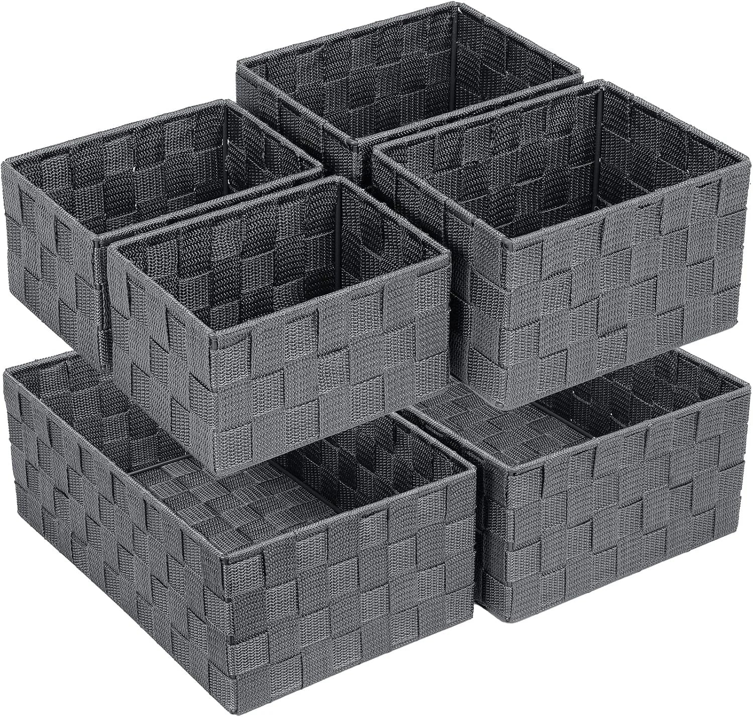 Woven Storage Baskets for Organizing 6 Pack, Large&Small Storage Cube Bins Set for Bathroom, Storage Boxes bifanuoyard - Image 13