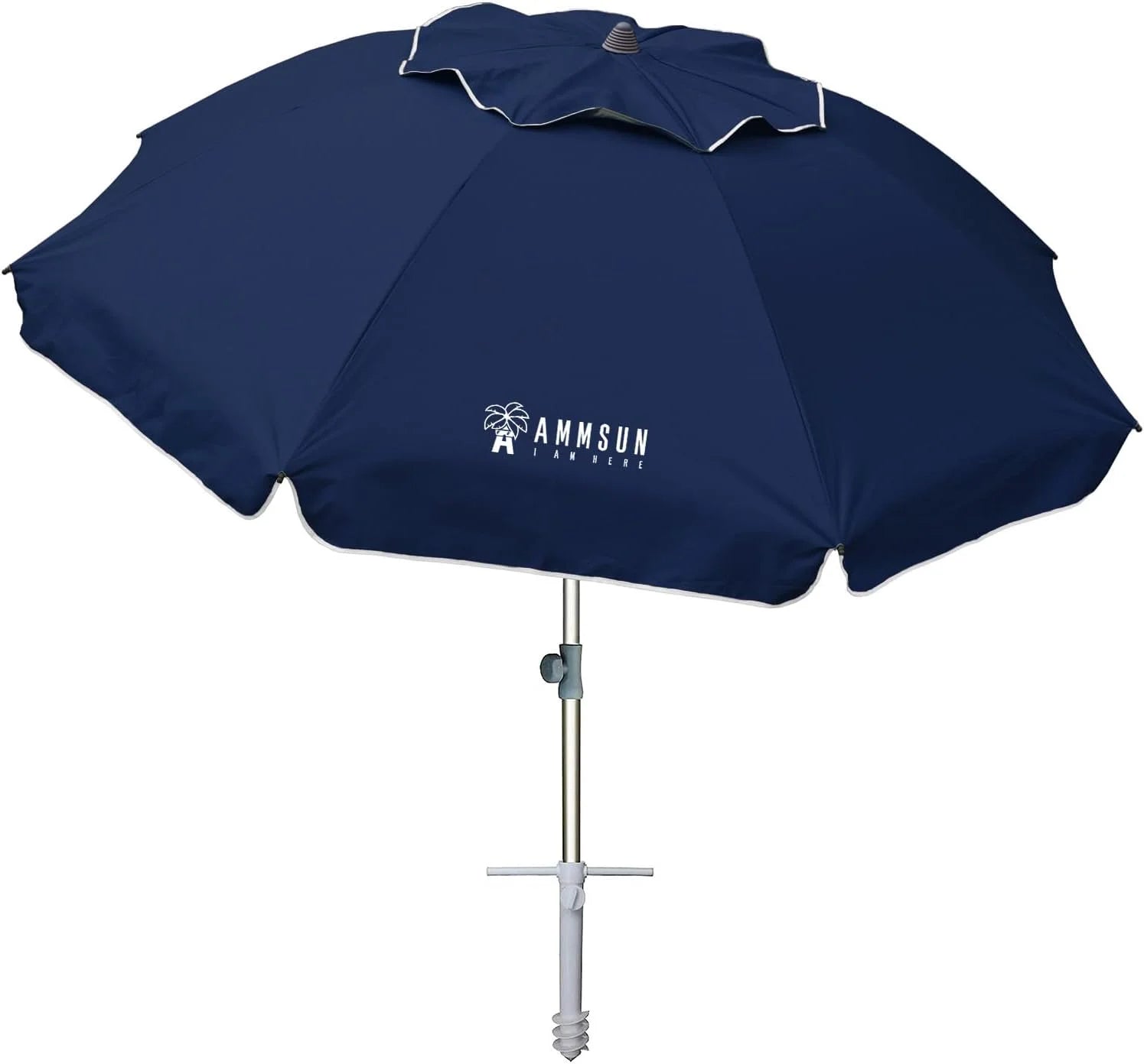 New Arrivals AMMSUN 7ft Heavy Duty High Wind Beach Umbrella with Sand Anchor Vent Tilt UPF 50+ Sun Protection - Image 8