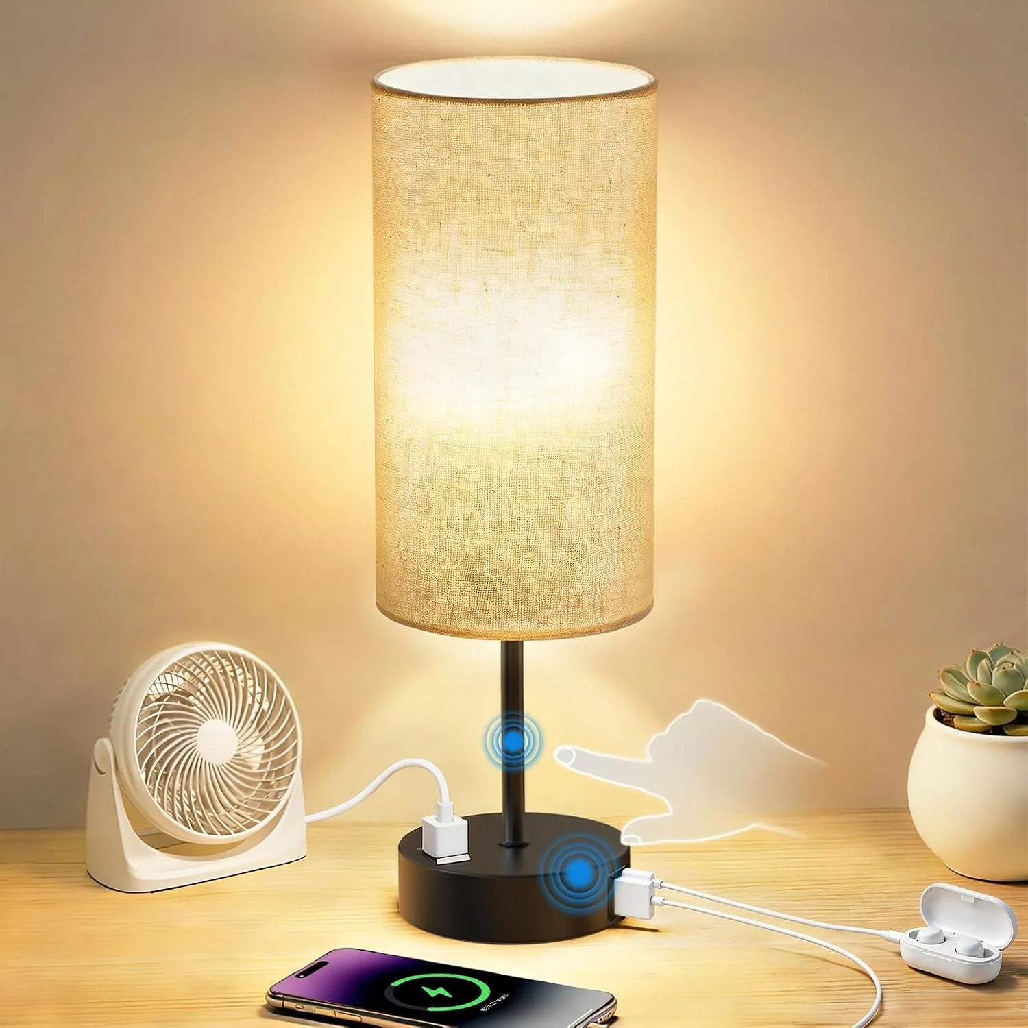 Fitfull 2-Pack Table Lamps, Dimmable bifanuoyard - Image 7
