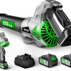 Blower Cordless, Brushless Blower 850 CFM 250 MPH with 2 Batteries – For Yard Cleanup