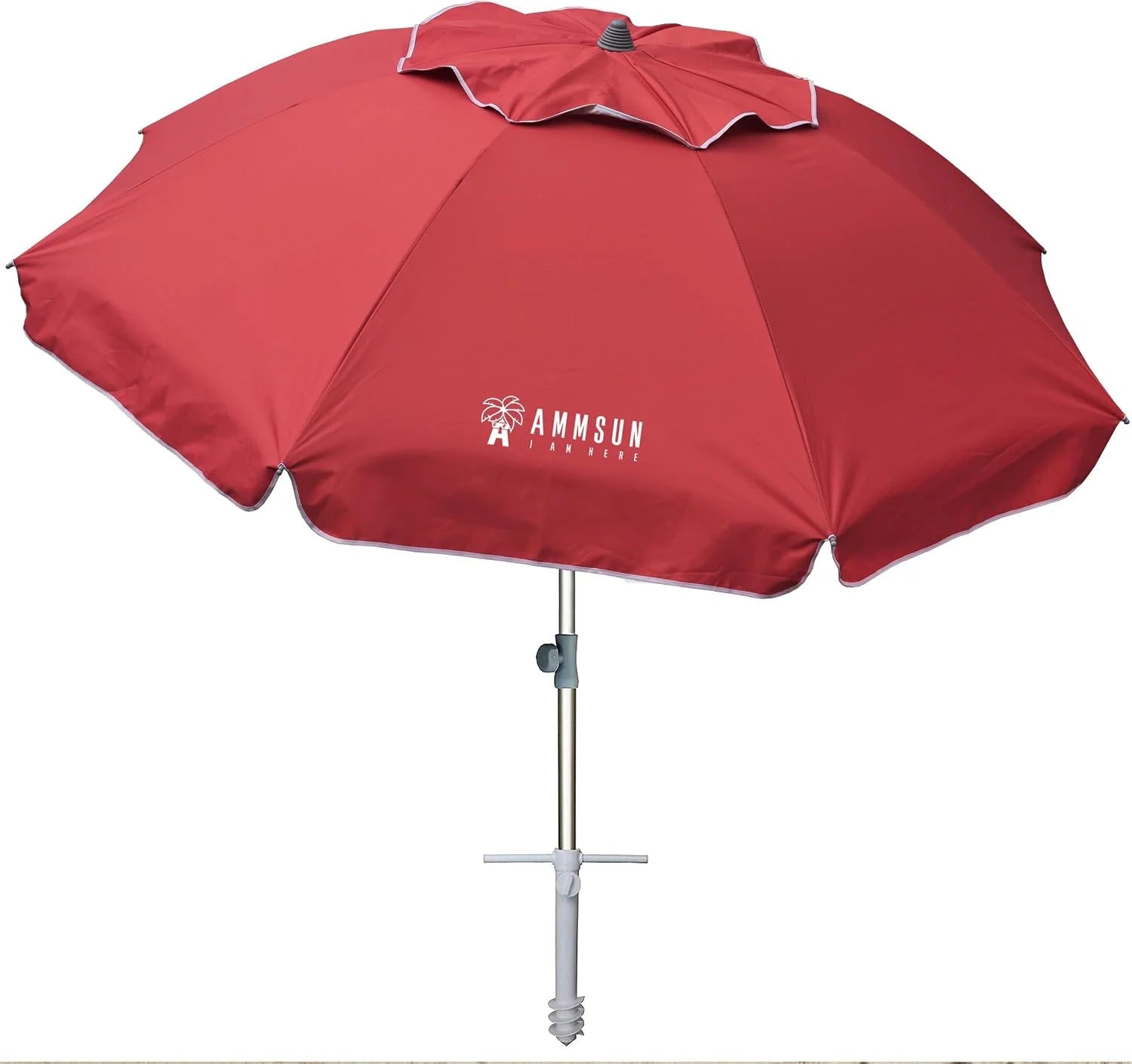 New Arrivals AMMSUN 7ft Heavy Duty High Wind Beach Umbrella with Sand Anchor Vent Tilt UPF 50+ Sun Protection - Image 11