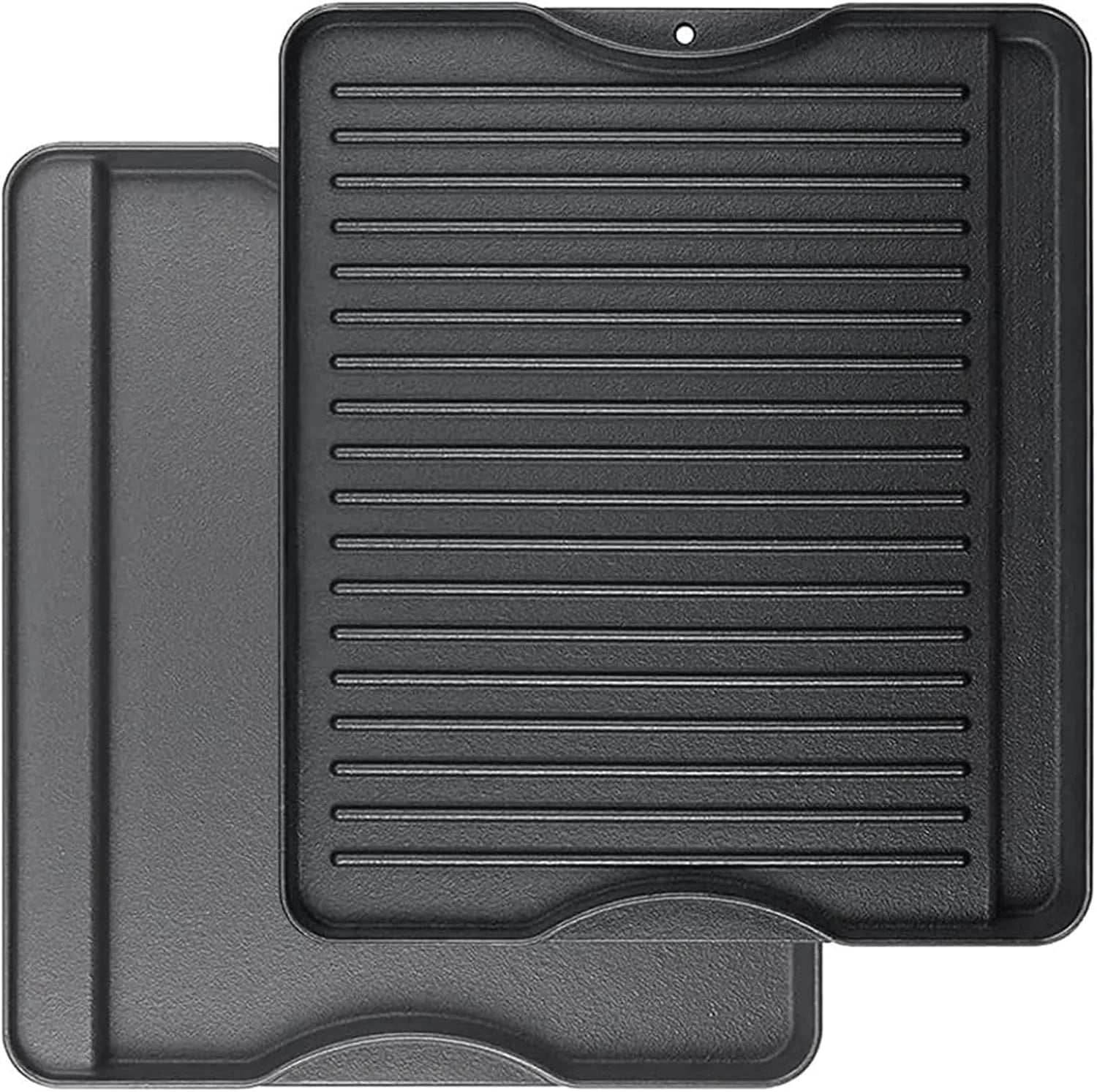 25 x 16 Pre-Seasoned Nonstick Cast Iron Griddle for Gas & Charcoal Grills, Universal Flat Top with Grease Groove - Image 16