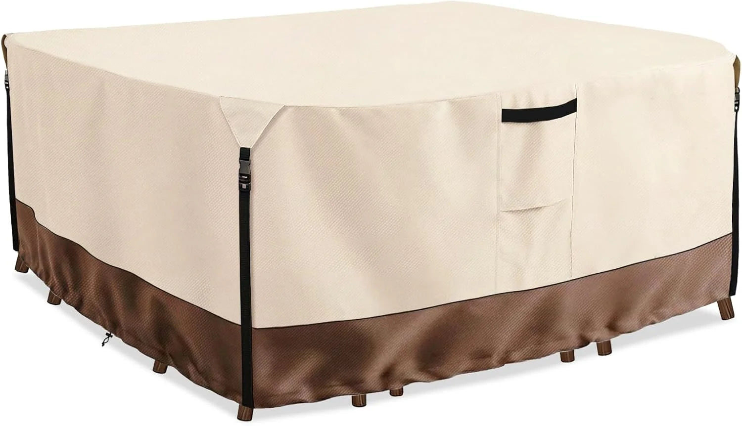 Wavecover 4-Piece Patio Furniture Cover Set, 600D Heavy Duty Outdoor Furniture Covers Waterproof " Fits 3-Seater Sofa - Image 3